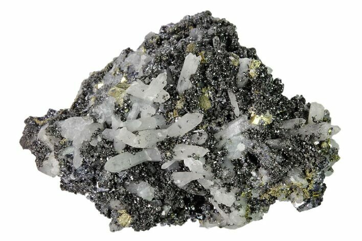 Quartz, Galena and Pyrite Crystal Cluster - Peru #149586